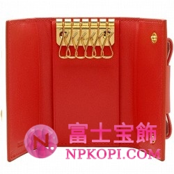 ミュウミュウ MIU MIU 6連キーケース オレンジ 5M0222-VERNICE-FIOCC-ARANCIO